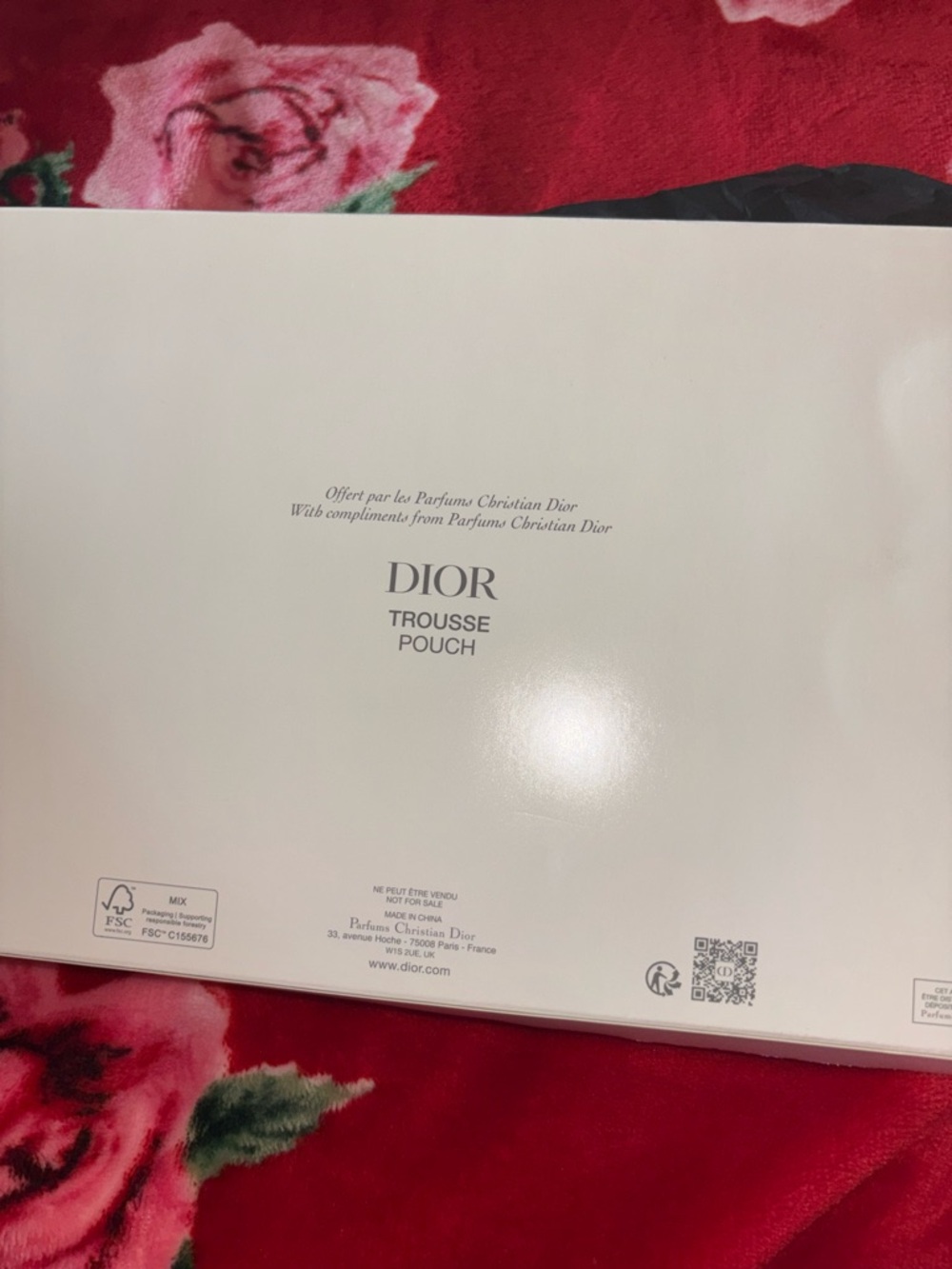 Dior Black Satin Logo Pouch with Silver Plaque - Picture 5 of 5